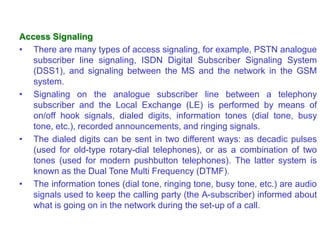 Signalling Telephony In Depth Basics of GSM for beginner (Telecom) | PPT