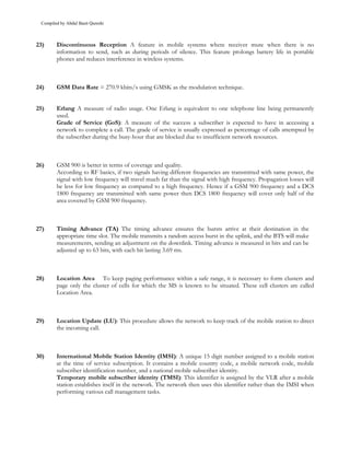 GSM RF Interview Q&A | PDF