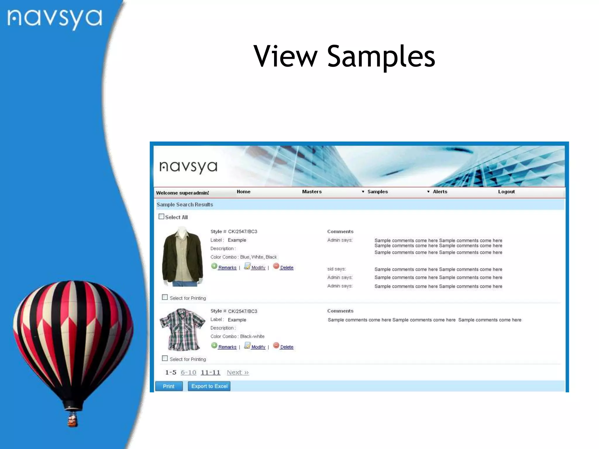 View Samples