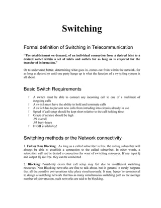 Gsm & Switching | DOC