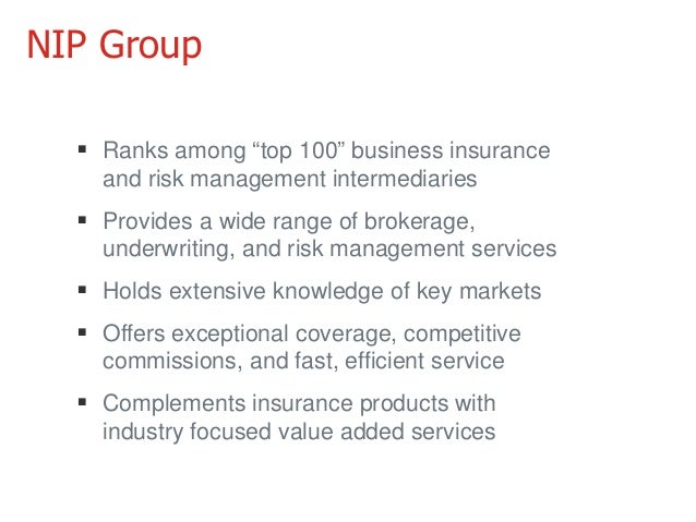 Nip Insurance Specialized Business Insurance Risk
