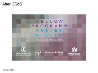 After GSoC
@Felix11H
 