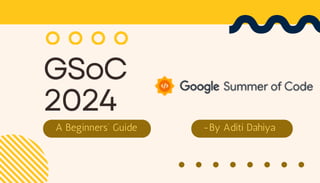 GSoC
2024
A Beginners’ Guide -By Aditi Dahiya
 