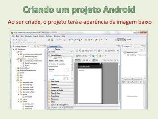 Ao ser criado, o projeto terá a aparência da imagem baixo
 