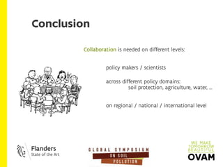 How do soil thresholds function in the policy on contaminated land in Flanders?