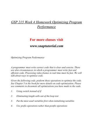 Gsp 215  Effective Communication / snaptutorial.com