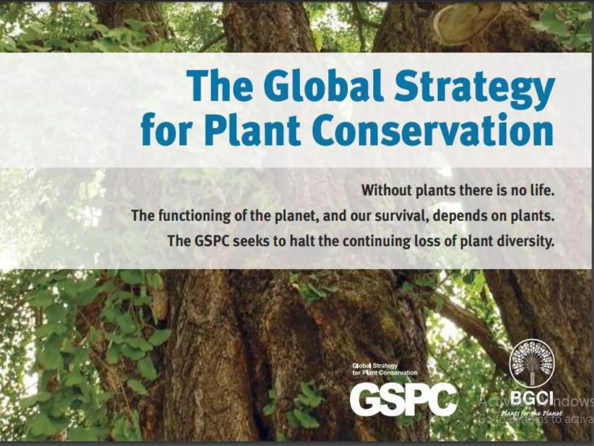 Global strategy for plant conservation | PPT