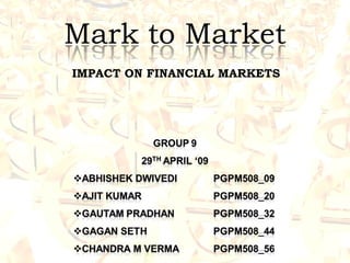 IMPACT ON FINANCIAL MARKETS 