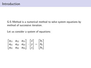 Gauss Seidel Method of Power Flow | PPT