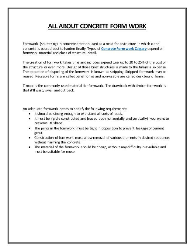 Concrete Formwork Calgary Concrete Driveway Contractors Calgary