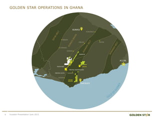 GOLDEN STAR OPERATIONS IN GHANA
4 Investor Presentation June 2015
 