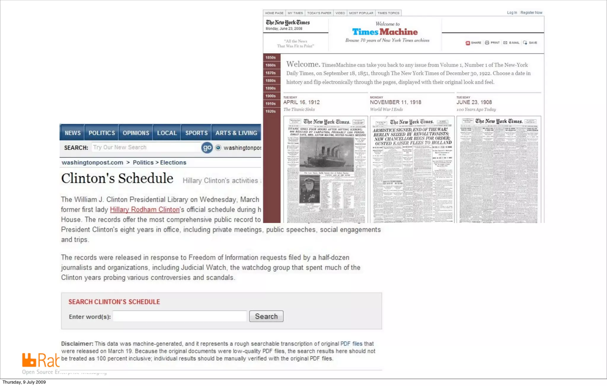 Thursday, 9 July 2009
 