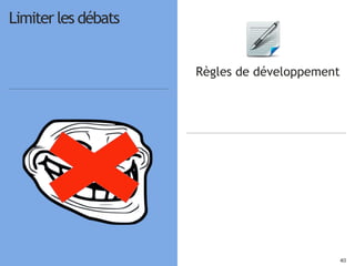 4040
Règles de développement
Limiter les débats
 