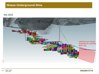 20 NYSE: GSS
TSX: GSC
Wassa Underground Mine
Dec 2022
Inferred ore mining
expected to continue
down dip.
 