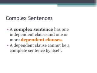 Sentences and their Types | PPT