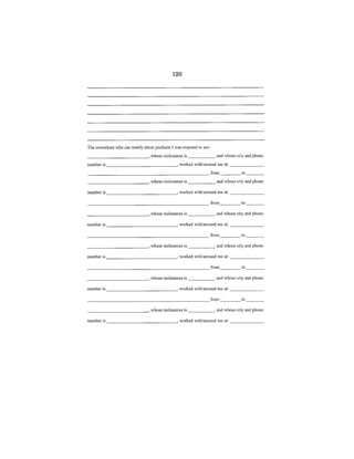 Baron & Budd "Preparing For Your Deposition" handout to asbestos plaintiffs