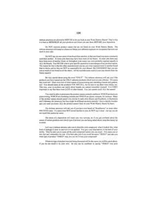 Baron & Budd "Preparing For Your Deposition" handout to asbestos plaintiffs