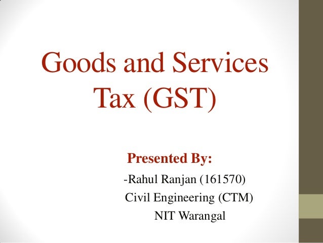 Research paper on goods and services tax