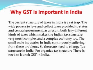 Why Gst GST(Goods And Service Tax) | PPTX