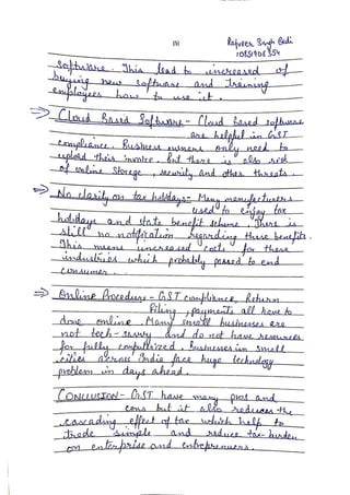 GST | B com sem 4th | Hand written Notes | by Ritish bedi #RVIRGO | PDF