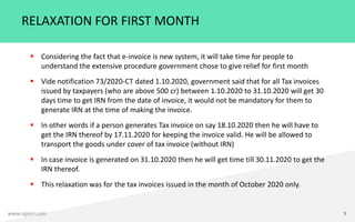 GST Alert 9 - E-Invoicing effective from 01.01.2021