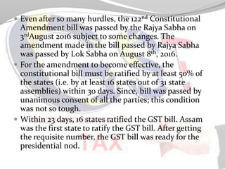 HISTORY OF GST IN INDIA