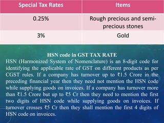 Gold Hsu Code Goods and Service Tax | PPTX