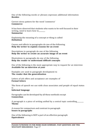 GST102 USE OF ENGLISH AND COMMUNICATION SKILLS II SUMMARY 08064884844.pdf