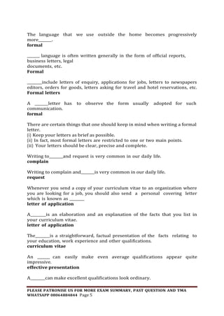 GST102 USE OF ENGLISH AND COMMUNICATION SKILLS II SUMMARY 08064884844.pdf