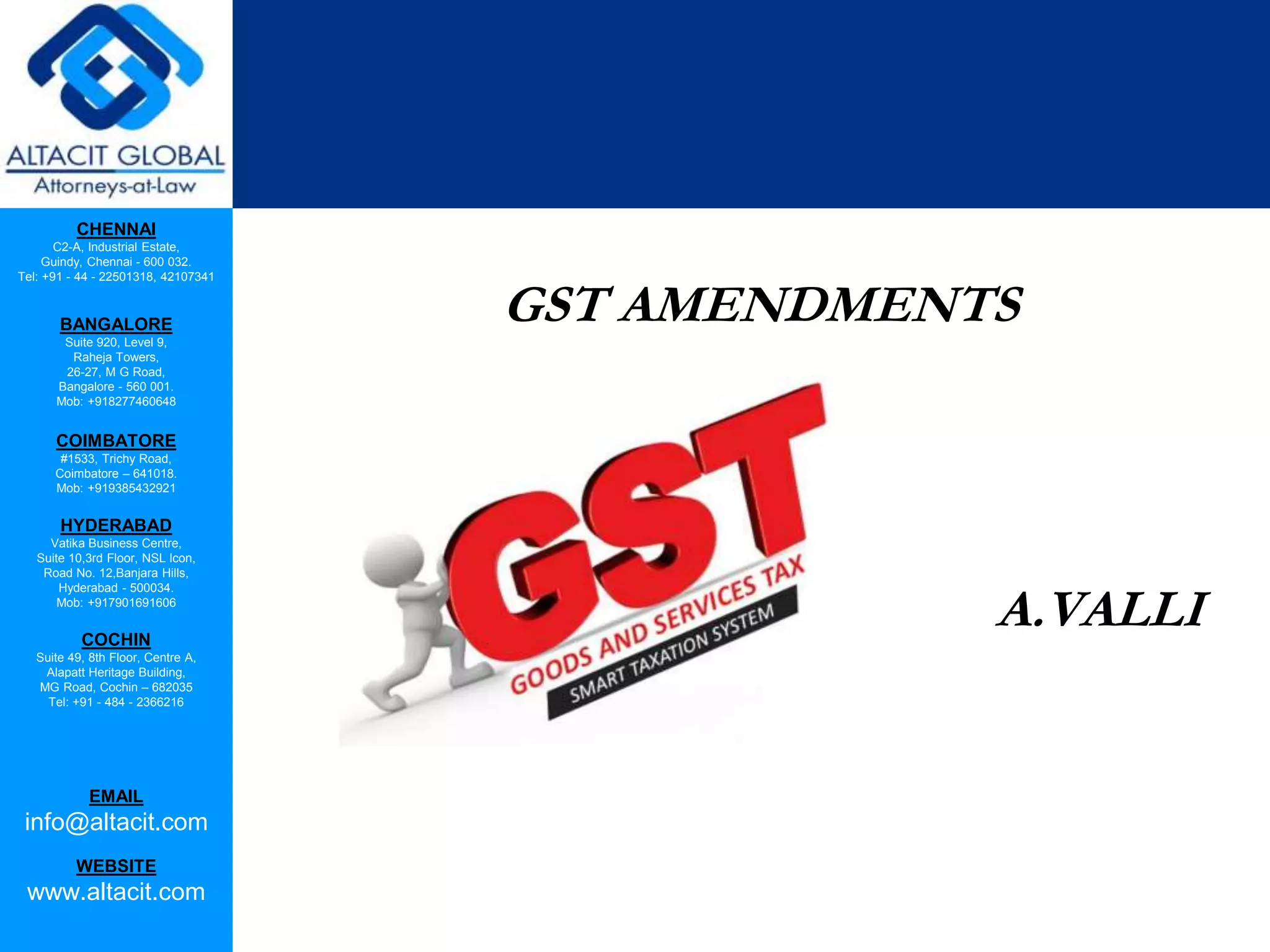Gst amendments | PPTX