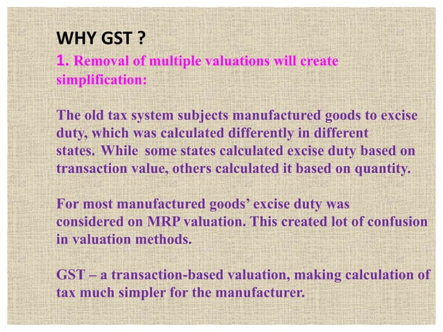 GST and Indian Manufacturing Sector | PPTX