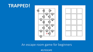 An escape room game for beginners
#ELTESCAPE
TRAPPED!
 