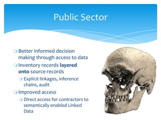Public Sector
 Better informed decision
making through access to data
 Inventory records layered
onto source records
 E...