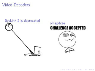 Video Decoders
SysLink 2 is deprecated

omapdcee

 