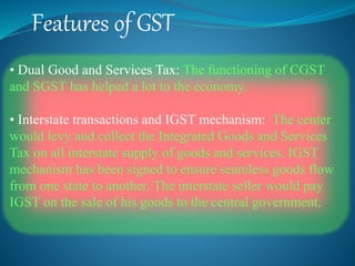 • Consumption of GST: on the basis of Invoice
Credit Method: The liability under the GST will
be invoice credit method i.e...
