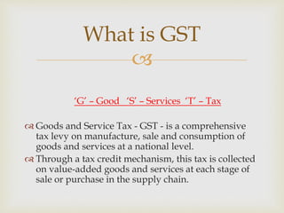 goods and service tax overview | PPTX