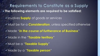 Gst Presentation; Supply; transition provisions.