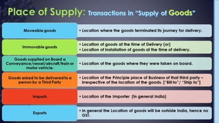 Gst Presentation; Supply; transition provisions.