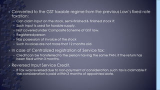 Gst Presentation; Supply; transition provisions.