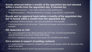 Gst Presentation; Supply; transition provisions.
