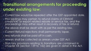 Gst Presentation; Supply; transition provisions.