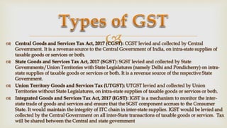 Goods and service Tax