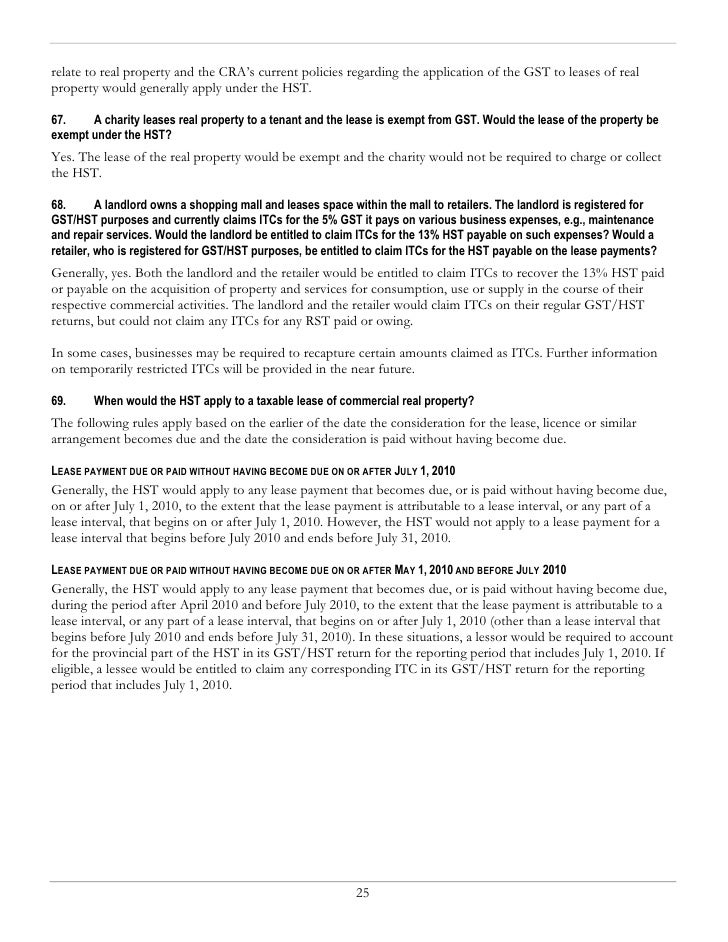 Canada Revenue GST/HST Notice