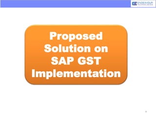 Proposed
Solution on
SAP GST
Implementation
4
 