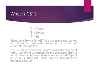 Goods And Services Tax In India | PPTX