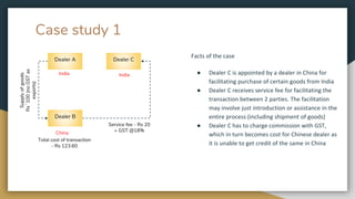 GST on intermediary services - Case study approach | PPTX