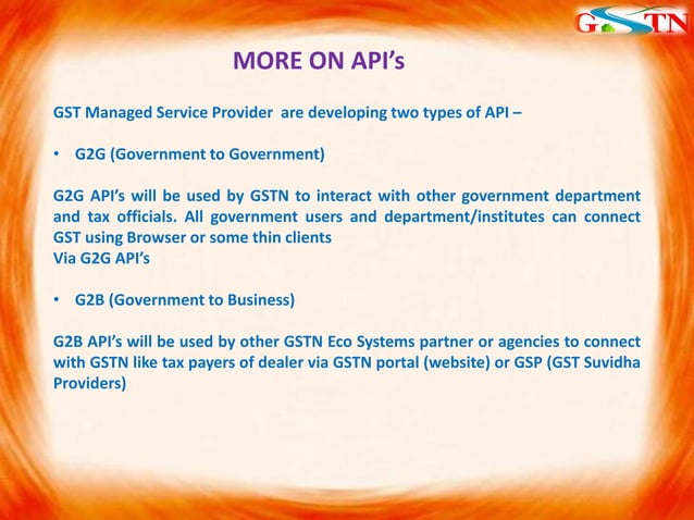 GST and GSP (GST Suvidha Provider) Role Part 2 | PPT