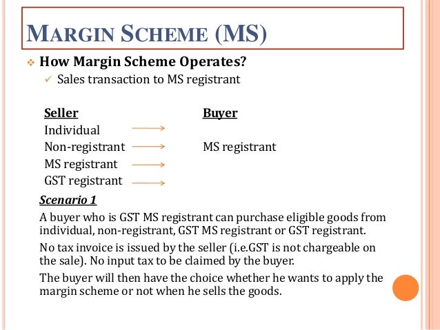 gst and margin scheme Gst margin scheme supply of second hand goods in gst.