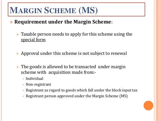 gst and margin scheme Goods and services tax (gst) margin scheme | optima partners.