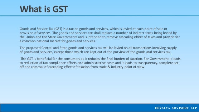 Thesis on goods and service tax
